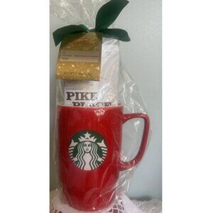 Starbucks Mug Gift Set 2021 Happy Holidays Mug 20oz & Pike Place Coffee 2.5oz